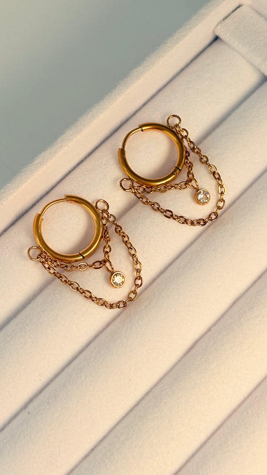 Aretes Chain & Shine