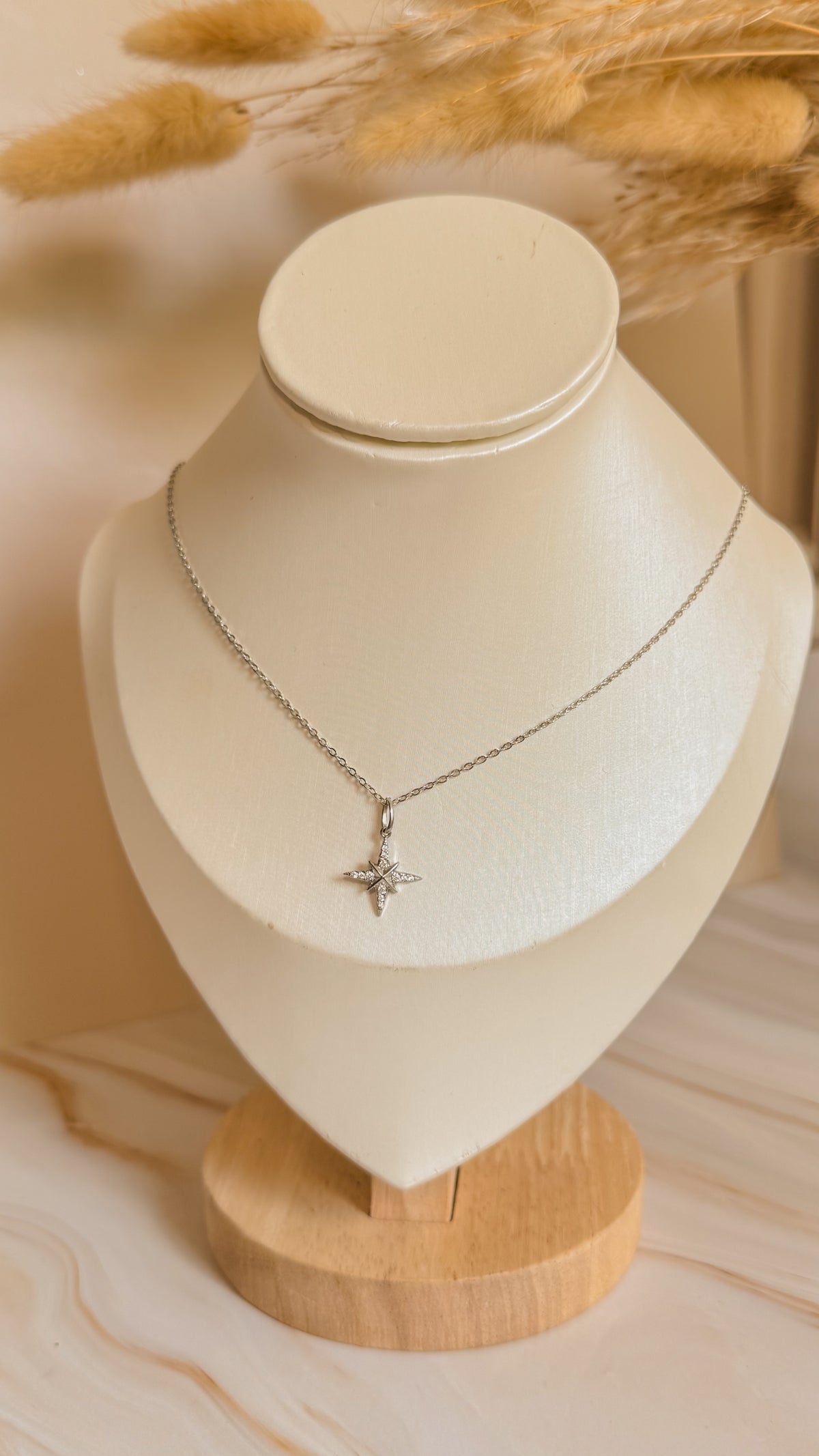 Collar Celeste Plata