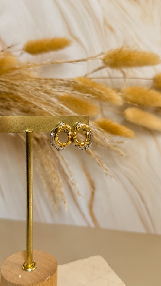Aretes Olive Bicolor