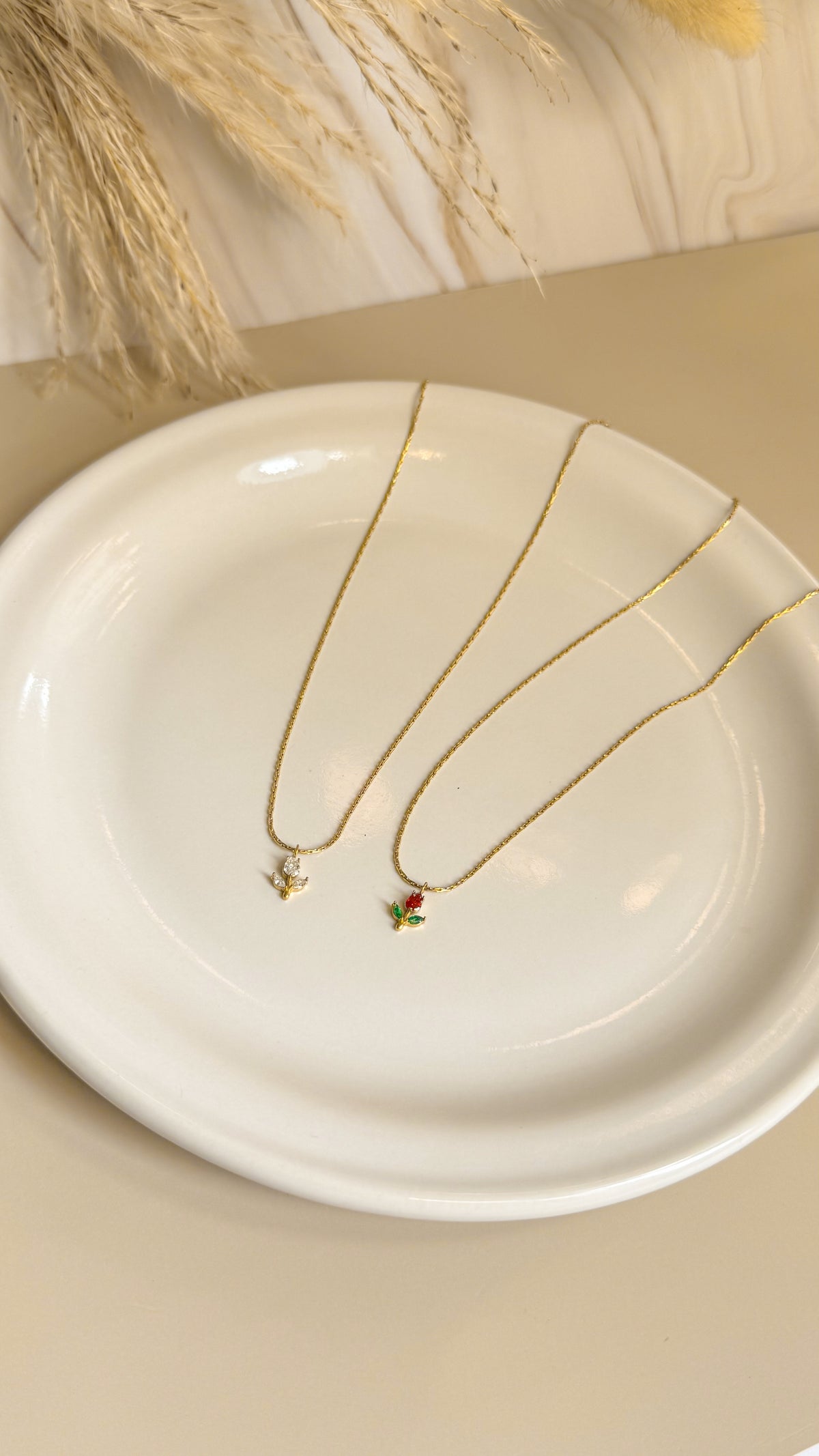 Collar Tulipán Blanco