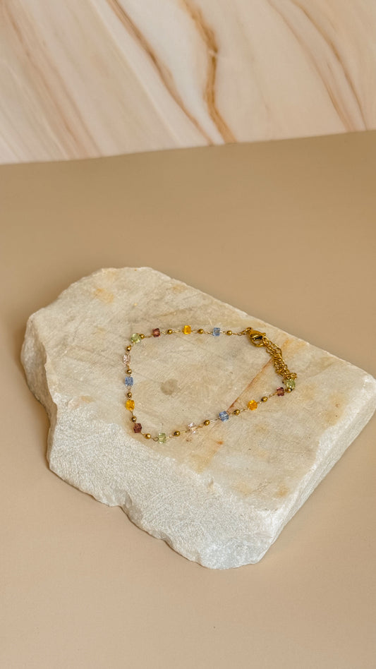 pulsera piedra colores