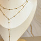 Collar Corbatero Triple Dorado