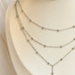 Collar Corbatero Triple Plata