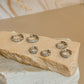 Set Aretes diamantes plata 3pzs