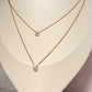 Collar doble brillo mini