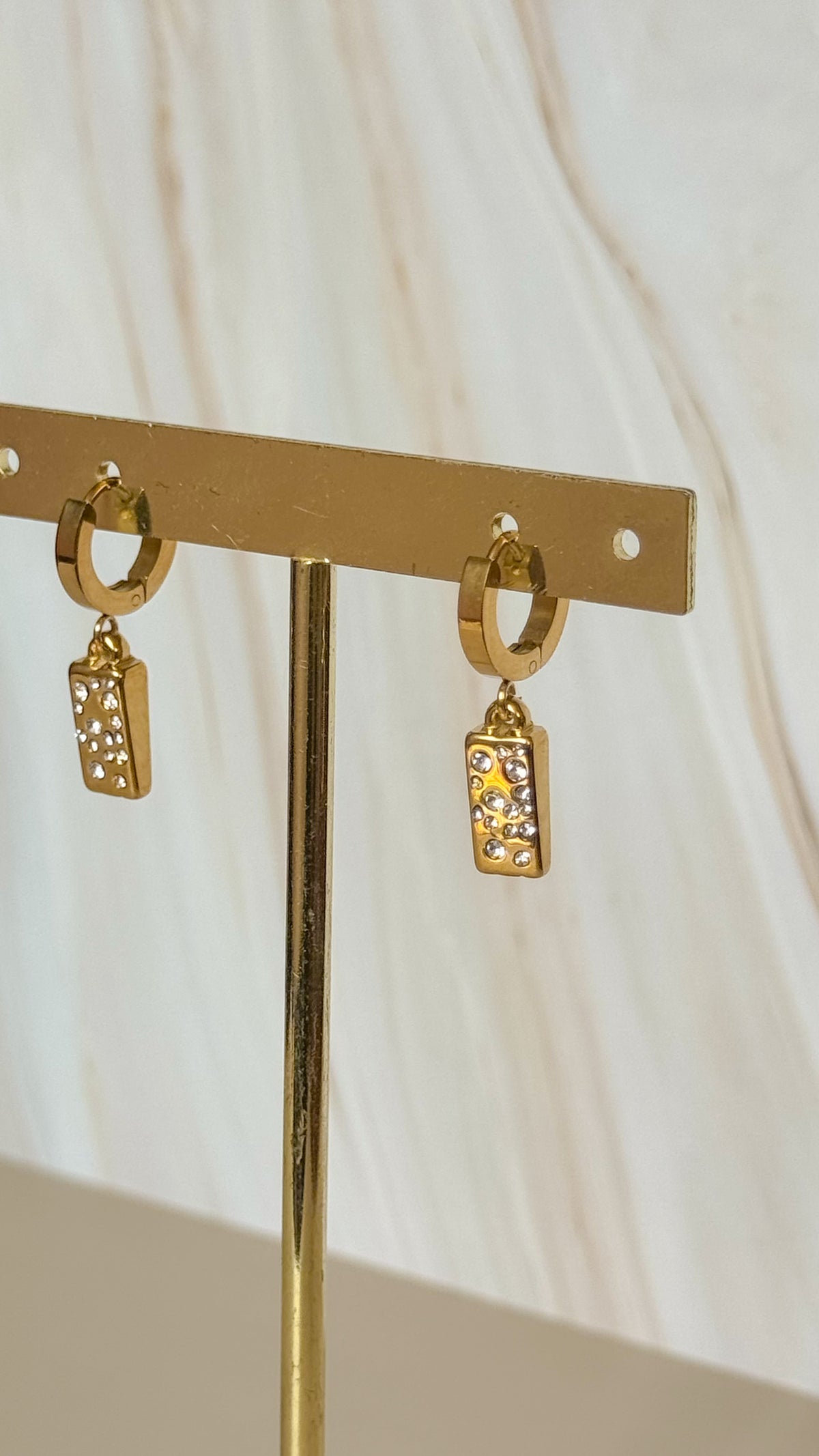 Aretes Hoops Domino Dorado