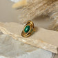 Anillo Esmeralda Dorado #7
