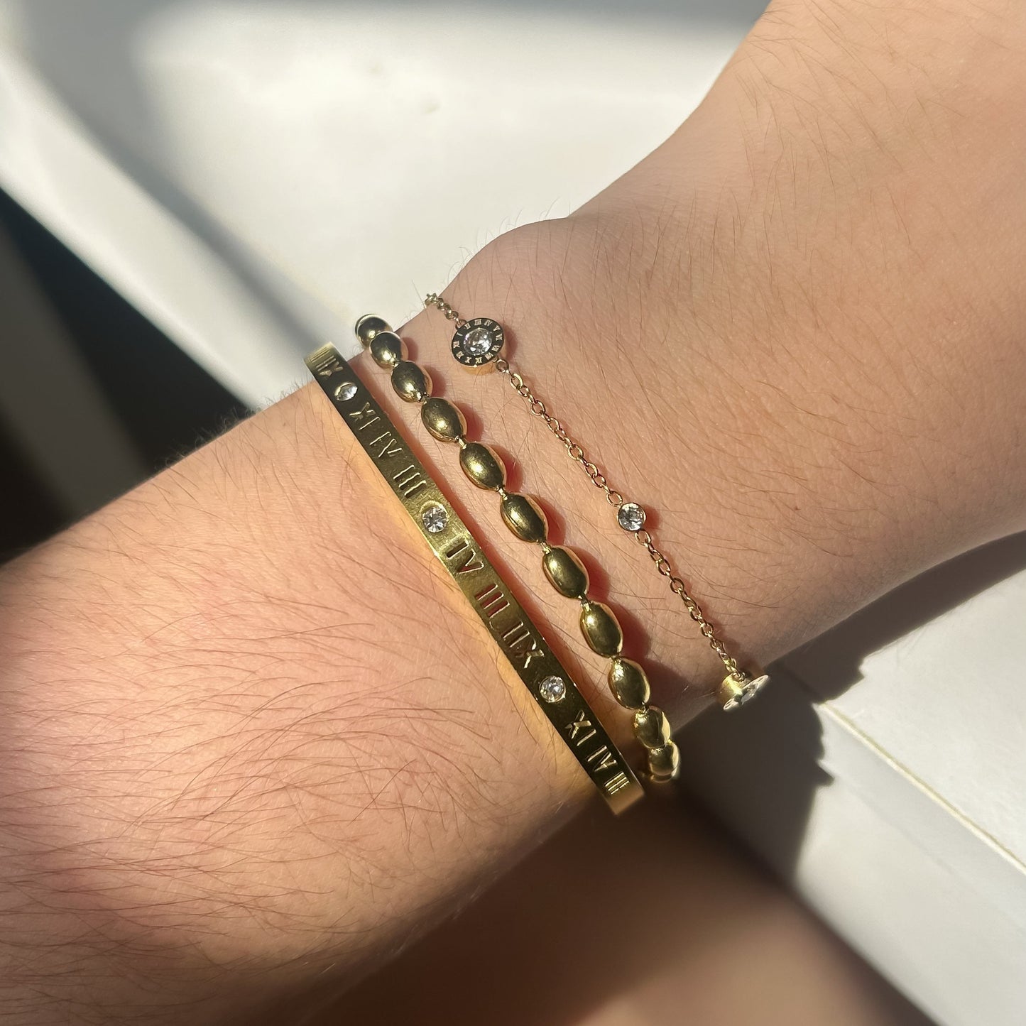 Pulsera Bubble Dorado