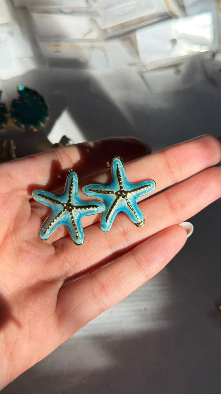 Aretes Blue Starfish