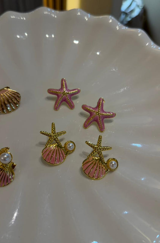 Aretes Pink Starfish