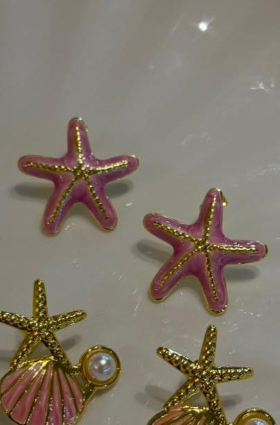Aretes Pink Starfish