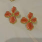 Aretes Flor Coral