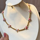Collar & Aretes Starfish Rosa