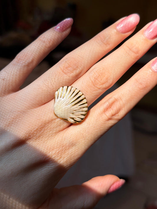 Anillo Shell Blanca