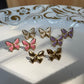 Aretes Mariposa Blanco