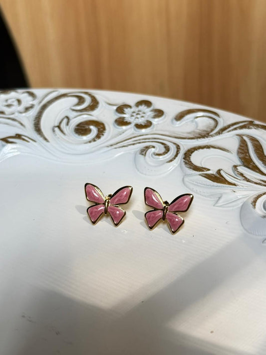 Aretes Mariposa Rosa