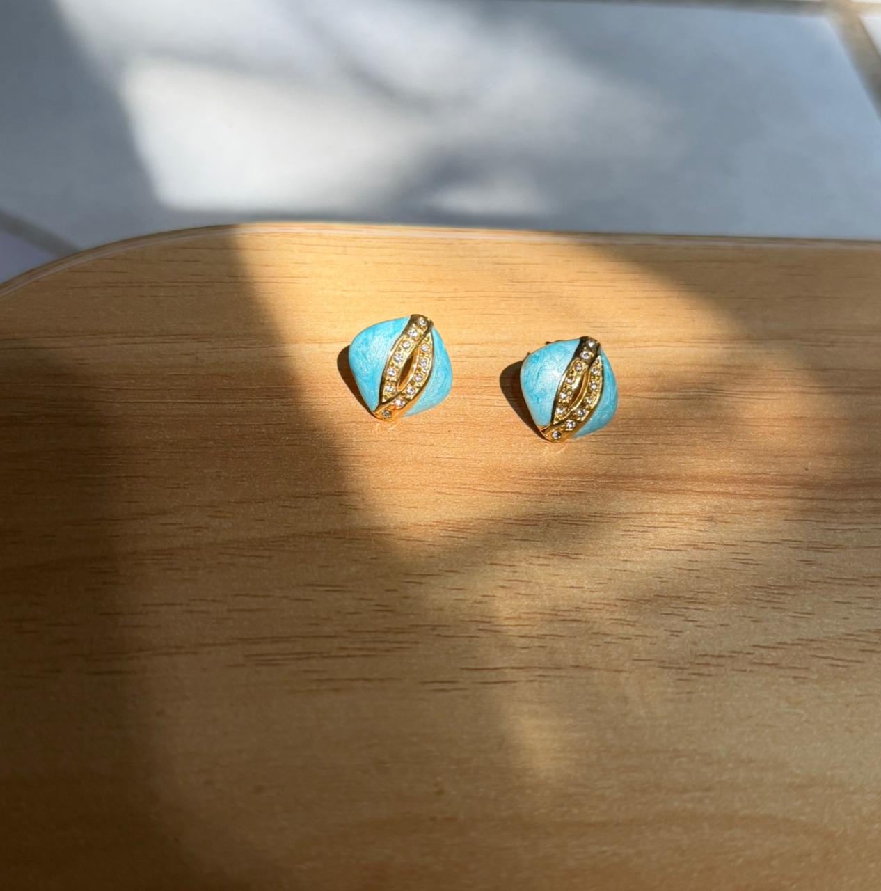 Aretes Mini Azul