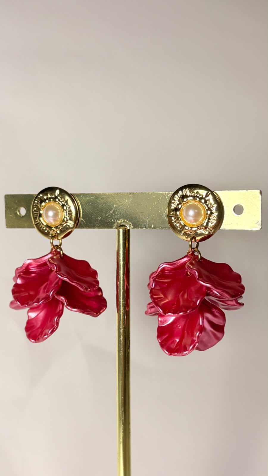 Aretes Acrylic Rain Fucsia