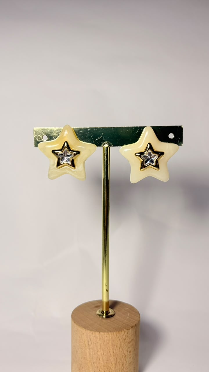 Aretes Estrella White