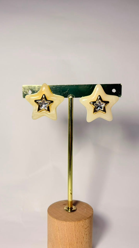 Aretes Estrella White